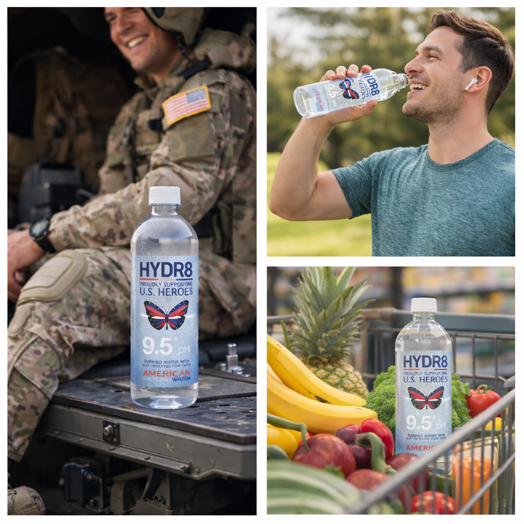 HYDR8 American Alkaline Water™ - 1 Liter  (8 Pack)